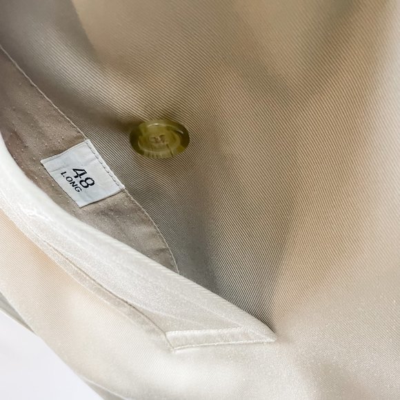 Vintage Burberry Trench Coat Classic Tan Double Breasted 48L (US 14 or XL) - Picture 12 of 16